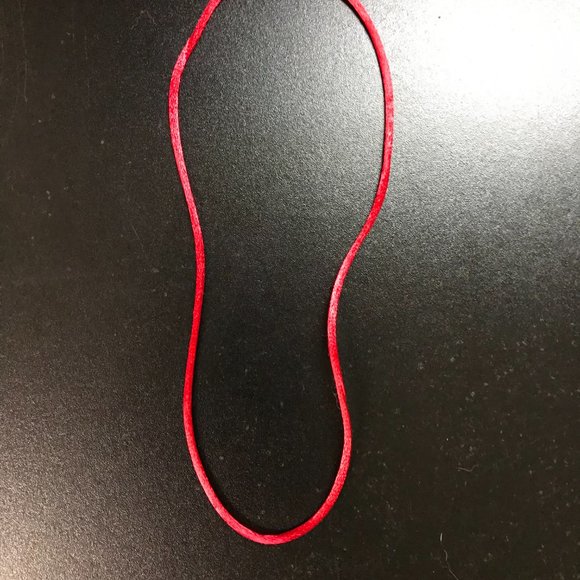 18" Red Satin Cord Necklace - Picture 2 of 4